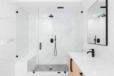 Elegant Shower with Frameless Glass