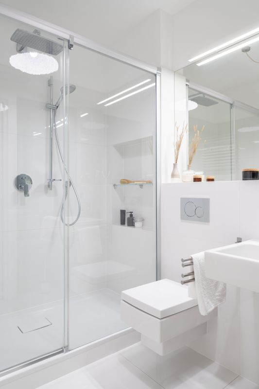 Bathroom with Modern Shower Fixture